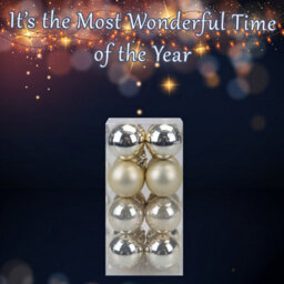Christmas Bauble Decoration Hanging Tree Ornament X 16 5Cm Champagne - thumbnail 3