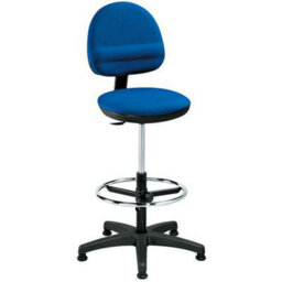 Blue Draughtsman Chair With Footrest - thumbnail 1