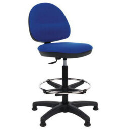 Blue Draughtsman Chair With Footrest - thumbnail 2