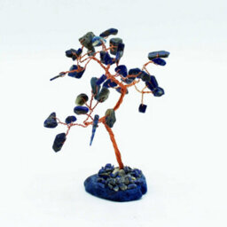 Serenityy Gemstone Tree - Sodalite On Blue Agate Base, 35 Stones - Lightweight Decorative Accent - thumbnail 3