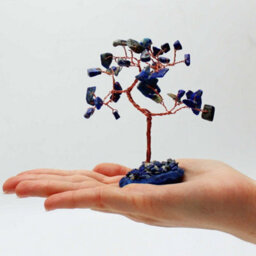Serenityy Gemstone Tree - Sodalite On Blue Agate Base, 35 Stones - Lightweight Decorative Accent - thumbnail 4