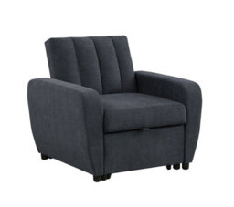 Mattress Guru Gibson Modern And Versatile Fabric 1 Seater Chair Bed, Living Room Furniture, Guest Bed, Grey - thumbnail 1