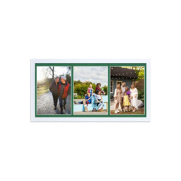 AK Frames 16X8 Walnut Sleek Multi Photo Frame With Emerald Mount - Holds 3 Apertures (3X) 7X5 Photos - thumbnail 1