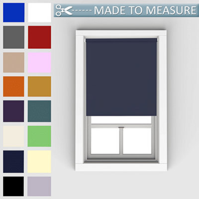 Caecus Blinds Made To Measure Blackout Roller Blind Navy 180Cm - image 1