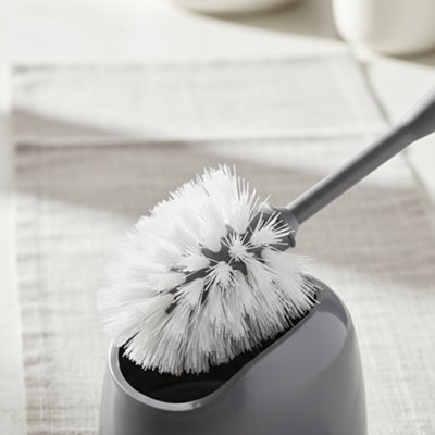 H+ Toilet Brush & Holder Durable Bathroom Cleaning Accessory Set - image 1