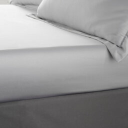 Catherine Lansfield Bedroom Silky Soft Satin Fitted Sheet 30Cm Depth Silver Grey - thumbnail 1