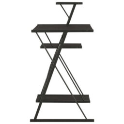 Berkfield Modern Desk With Shelf Black 116X50X93 Cm - thumbnail 3