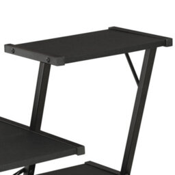 Berkfield Modern Desk With Shelf Black 116X50X93 Cm - thumbnail 5
