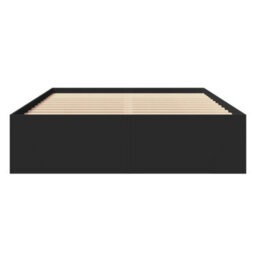 Berkfield Bed Frame Without Mattress Black 140X200 Cm Engineered Wood - thumbnail 5