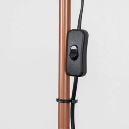 Valuelights Dalby Copper & Black Uplighter Floor Lamp With White Shade - thumbnail 5