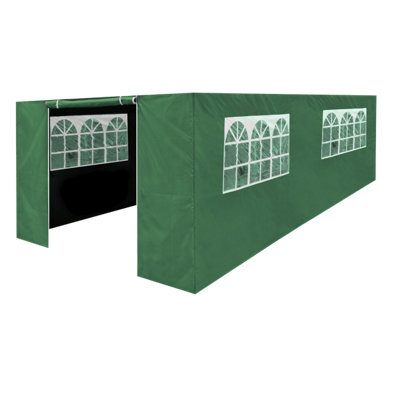 Sealey Dellonda Premium Side Walls Doors Windows For Gazebo Marquee Fits 3 X 6M Green - image 1