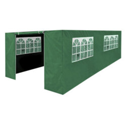 Sealey Dellonda Premium Side Walls Doors Windows For Gazebo Marquee Fits 3 X 6M Green - thumbnail 1