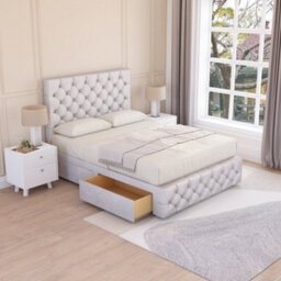 Sloomy Watson Divan Bed Set With 2 Drawers Footend - Plush Velvet - thumbnail 2
