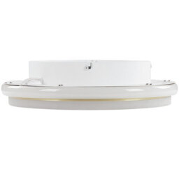 Beliani 42Cm Ceiling Led Ring Lamp Gold Metal Frame Opal Acrylic Shade Warm White Light - thumbnail 3