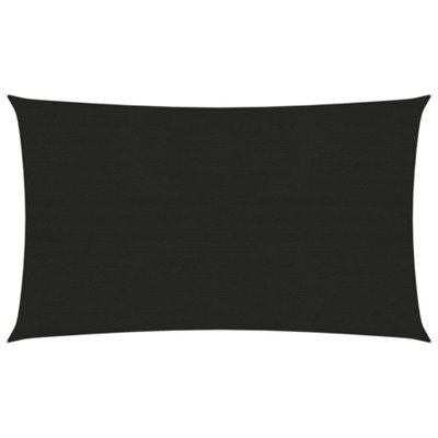 Berkfield Sunshade Sail 160 G/m2 Black 2X5 M Hdpe - image 1