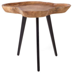 Beliani Side Table Elsa Teak Wood Brown - thumbnail 5