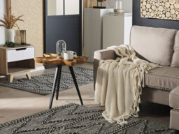 Beliani Side Table Elsa Teak Wood Brown - thumbnail 2
