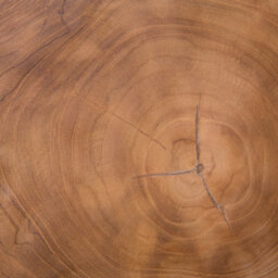 Beliani Side Table Elsa Teak Wood Brown - thumbnail 7