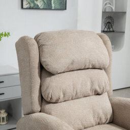 Homcom Power Lift Recliner Chair For Elderly With Remote Control, Khaki - thumbnail 8