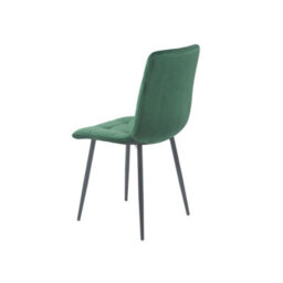 Urbn-Living Urbnliving 5Pcs White Matt Modern Ceramic Top Dining Table & Green Plush Velvet Chairs With Metal Legs - thumbnail 8