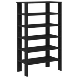 Vidaxl Shoe Rack Black 61X32X105 Cm Engineered Wood - thumbnail 2