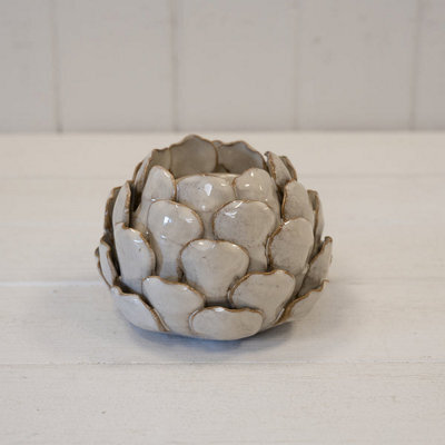 Satchville Natural Stoneglazed Artichoke Candle Holder - image 1