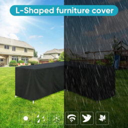 300 X 300 X 98 X 80Cm L-Shaped Furniture Cover Heavy Duty Waterproof Outdoor Garden Rattan Sofa Table - thumbnail 3