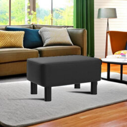 "Oira 16.54"" Small Footstool Pu Leather Ottoman Footrest Modern Home Living Room Bedroom Rectangular Stool" - thumbnail 6