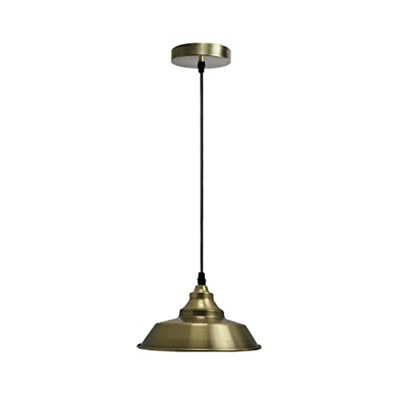Ledsone Retro Industrial Ceiling Pendant Light Green Brass Metal 22 Cm Vintage Style For Kitchen Dining Living Room - image 1