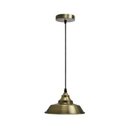 Ledsone Retro Industrial Ceiling Pendant Light Green Brass Metal 22 Cm Vintage Style For Kitchen Dining Living Room - thumbnail 1