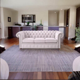 Chesterfield 3 Seater Shelly Blossom Leather Sofa Bespoke In Classic Style - thumbnail 2