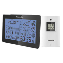 Youshiko Yc9360 Digital Weather Station Radio Controlled Clock ( Official Uk Version) - thumbnail 4