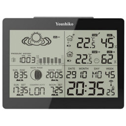 Youshiko Yc9360 Digital Weather Station Radio Controlled Clock ( Official Uk Version) - thumbnail 1