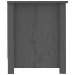 Berkfield Shoe Cabinet Grey 110X38X45.5 Cm Solid Wood Pine - thumbnail 5