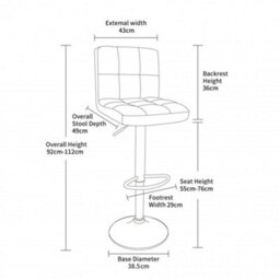 Set Of Two Neo Black Faux Leather Bar Stools With Polished Chrome Legs - thumbnail 8