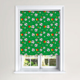 Lister Cartwright Football Blackout Roller Blinds  Easy Fit Child Safety For Kids (Light Green, 90 Cm Width X 140 Cm Drop) - thumbnail 1