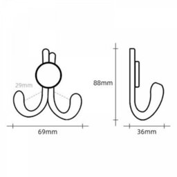 5 Pack Vintage Stainless Steel Wall Hooks With Screws For Storing Hats, Towels And Bathrobes (Black) - thumbnail 3