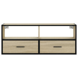Berkfield Industrial Tv Cabinet Sonoma Oak 100X31X39.5 Cm Engineered Wood And Metal - thumbnail 4