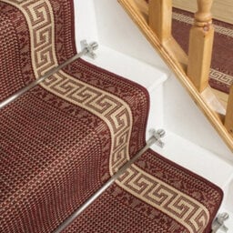 Greek Fret Stair Runner - Hardwearing, Non-Slip & Durable Carpet For Stairs & Staircases, Multiple Lengths - thumbnail 2