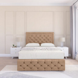 "Sloomy 4Ft Vienna Naples Sand Bed Set With 2 Drawers & Footboard, Mattress & 54"" Headboard - Small Double"