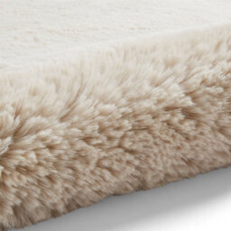 Beige Shaggy Plain Modern Easy To Clean Polyester Rug For Living Room And Bedroom-120Cm X 170Cm - thumbnail 3