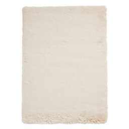 Beige Shaggy Plain Modern Easy To Clean Polyester Rug For Living Room And Bedroom-120Cm X 170Cm - thumbnail 5