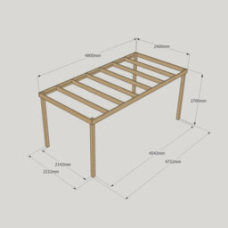 Rutland County Garden Furniture Box Pergola - Wood - L240 X W480 X H270 Cm - Light Green - thumbnail 5