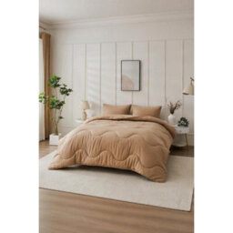 Dyzi 10.5 Tog Supersoft Microfibre Duvet Coverless Or Covered Set - Beige - Double - thumbnail 2