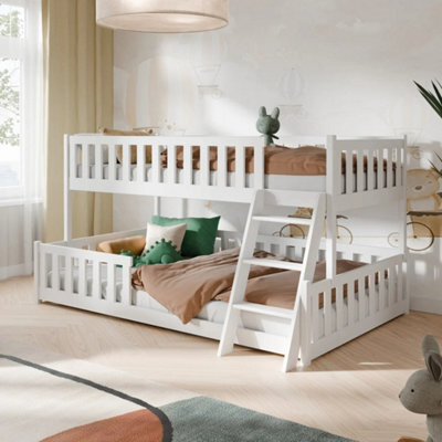 Arte Nicea White Matt Wooden Bunk Bed 90/120 X 200Cm - Foam Bonnell Mattresses - image 1