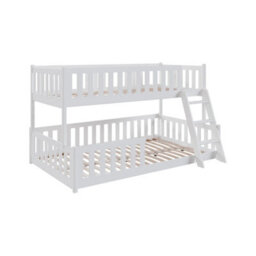 Arte Nicea White Matt Wooden Bunk Bed 90/120 X 200Cm - Foam Bonnell Mattresses - thumbnail 2