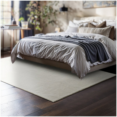 Tectake Rug Zonelle Short Pile And Ultra-Soft Carpet In Rectangular Or Round Design 120 X 170 Cm - Cream - image 1
