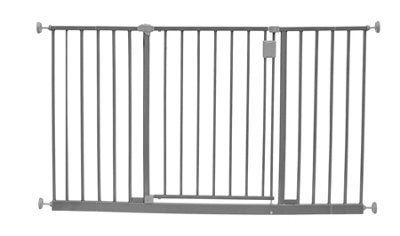Safetots Extra Wide Hallway Gate, 128Cm - 134Cm, Matt Grey, Pressure Fit Baby Gate For Hallways And Wide Spaces - image 1