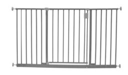 Safetots Extra Wide Hallway Gate, 128Cm - 134Cm, Matt Grey, Pressure Fit Baby Gate For Hallways And Wide Spaces - thumbnail 1
