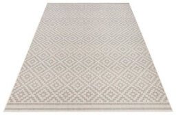The Rugs Raute Diamond Rug Indoor Outdoor Polypropylene Weatherproof Durable In Cream - thumbnail 4